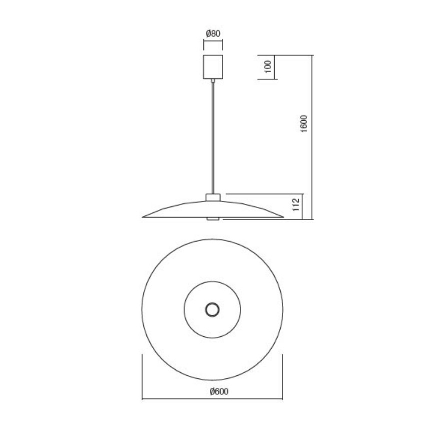 Redo 01-3021 - LARS LED-rippvalgusti kaablil LED/14W/230V + LED/10W Ø 60 cm CRI 90 must