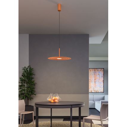 Redo 01-3045 - LAKE LED-lühter, kaabliga riputatav, LED/13W/230V, CRI 90, läbimõõt 50 cm, oranž