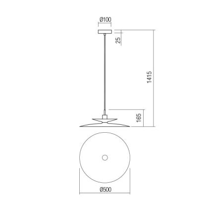 Redo 01-3048 - Rippvalgusti kaabliga GUNNAR 1xE27/42W/230V Ø 50 cm valge