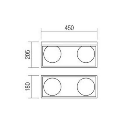 Redo 01-3054 - Laevalgusti ZODIAC 2xE14/28W/230V