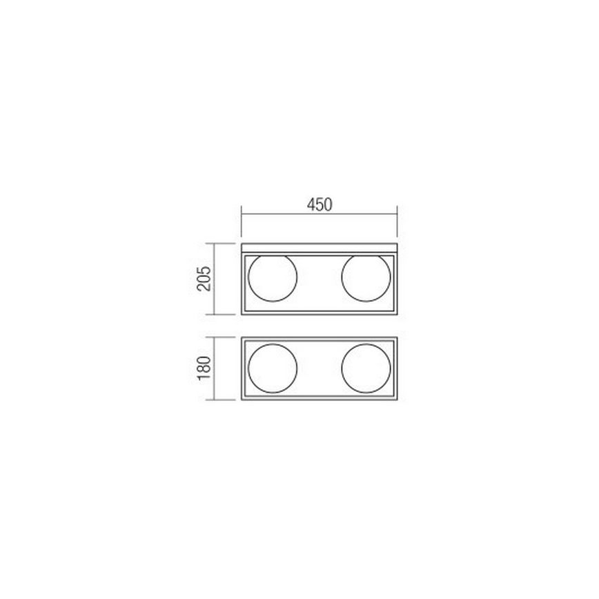 Redo 01-3054 - Laevalgusti ZODIAC 2xE14/28W/230V