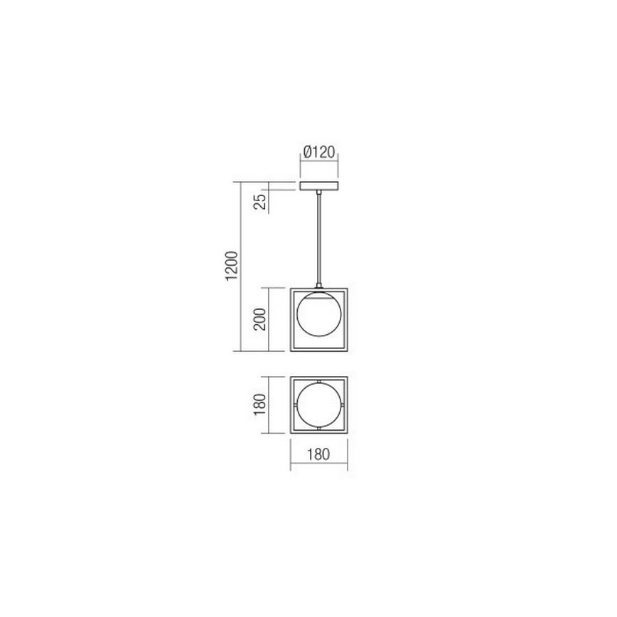 Redo 01-3056 - Lühter ZODIAC 1xE14/28W/230V