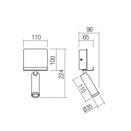 Redo 01-3083 - LED Kohtvalgusti seinale PANEL LED/3,5W/230V USB valge