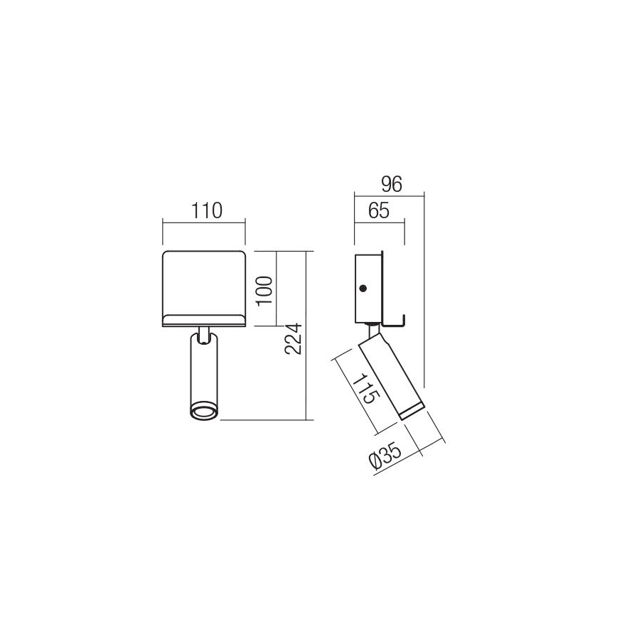 Redo 01-3083 - LED Kohtvalgusti seinale PANEL LED/3,5W/230V USB valge