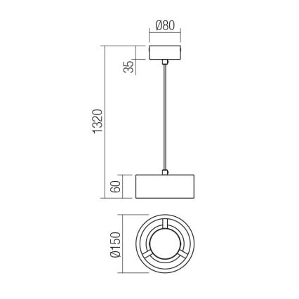 Redo 01-3099 - LED Lühter PUNKT LED/6W/230V d. 15 cm valge