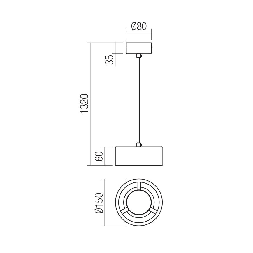 Redo 01-3099 - LED Lühter PUNKT LED/6W/230V d. 15 cm valge