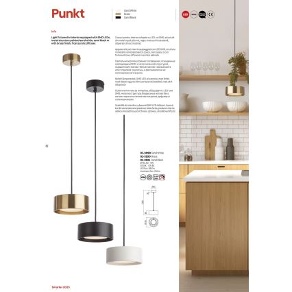 Redo 01-3100 - LED lühter PUNKT LED/6W/230V d. 15 cm messing