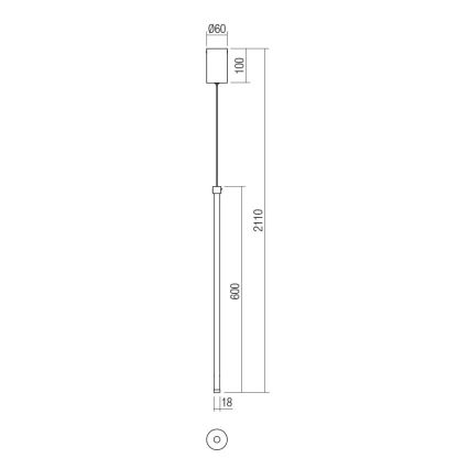 Redo 01-3115 - LED Lühter TABOO LED/9W/230V messing