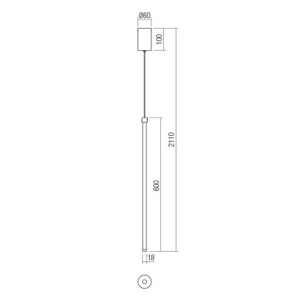 Redo 01-3116 - LED Lühter TABOO LED/9W/230V must