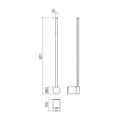 Redo 01-3120 - LED Seinavalgusti TABOO LED/9W/230V valge