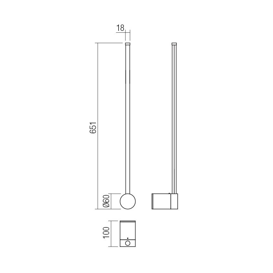 Redo 01-3120 - LED Seinavalgusti TABOO LED/9W/230V valge