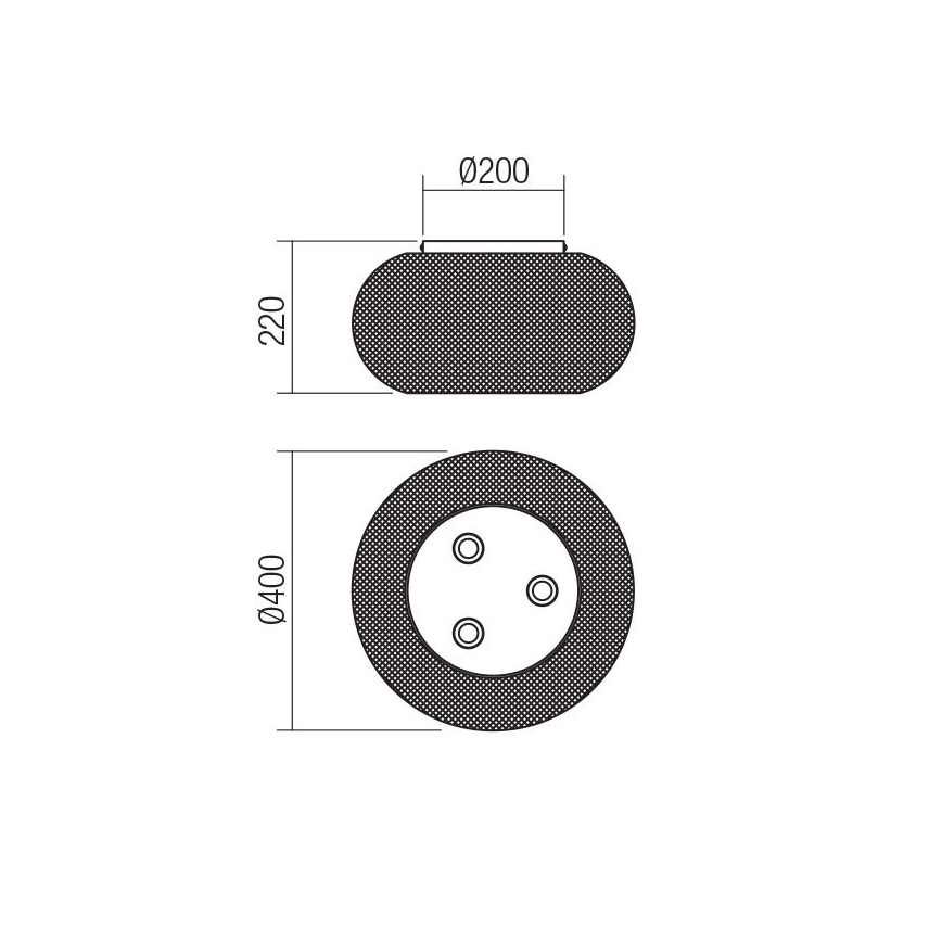 Redo 01-3139 - Laevalgusti CROKET 3xE27/42W/230V d. 40 cm kuldne