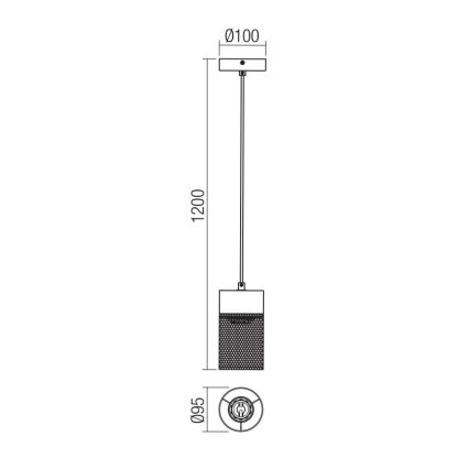 Redo 01-3141 - Lühter STEM 1xE27/42W/230V