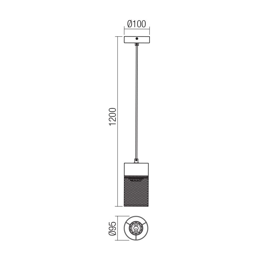 Redo 01-3141 - Lühter STEM 1xE27/42W/230V