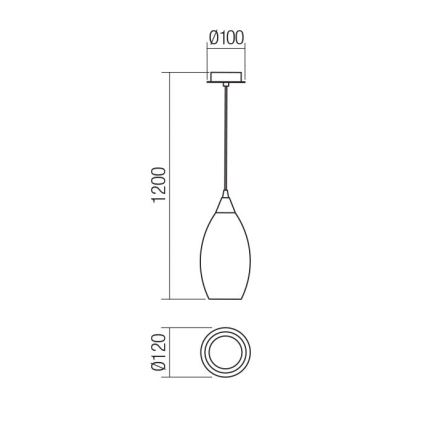 Redo 01-3189 - Lühter TANNER 1xE14/28W/230V d. 12 cm