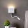 Redo 01-3210 - LED Seinavalgusti koos flexible väike lamp MOKA LED/6W + LED/3W/230V USB CRI90 valge