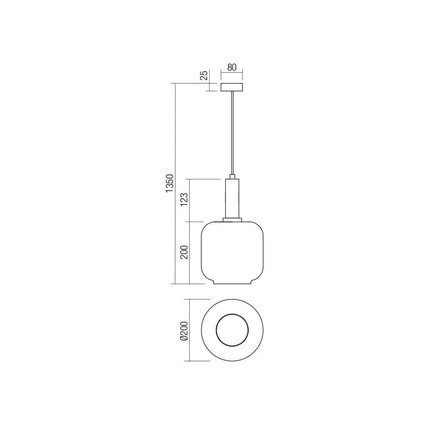 Redo 01-3213 - Lühter BRINA 1xE27/23W/230V