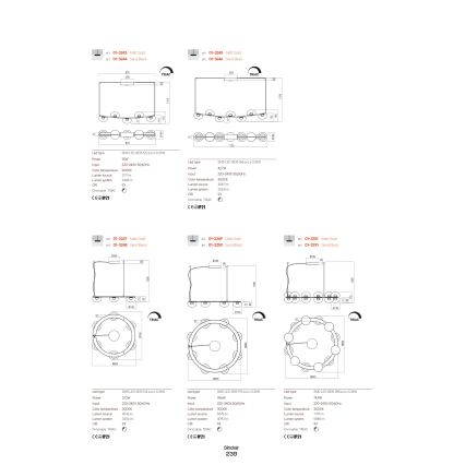 Redo 01-3239 - LED Seinavalgusti SINCLAIR LED/6,5W/230V CRI 93 IP21 kuldne