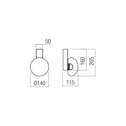 Redo 01-3240 - LED Seinavalgusti SINCLAIR LED/6,5W/230V CRI 93 IP21 must