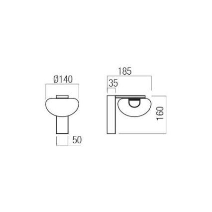 Redo 01-3242 - LED Seinavalgusti SINCLAIR LED/6,5W/230V CRI 93 IP21 must