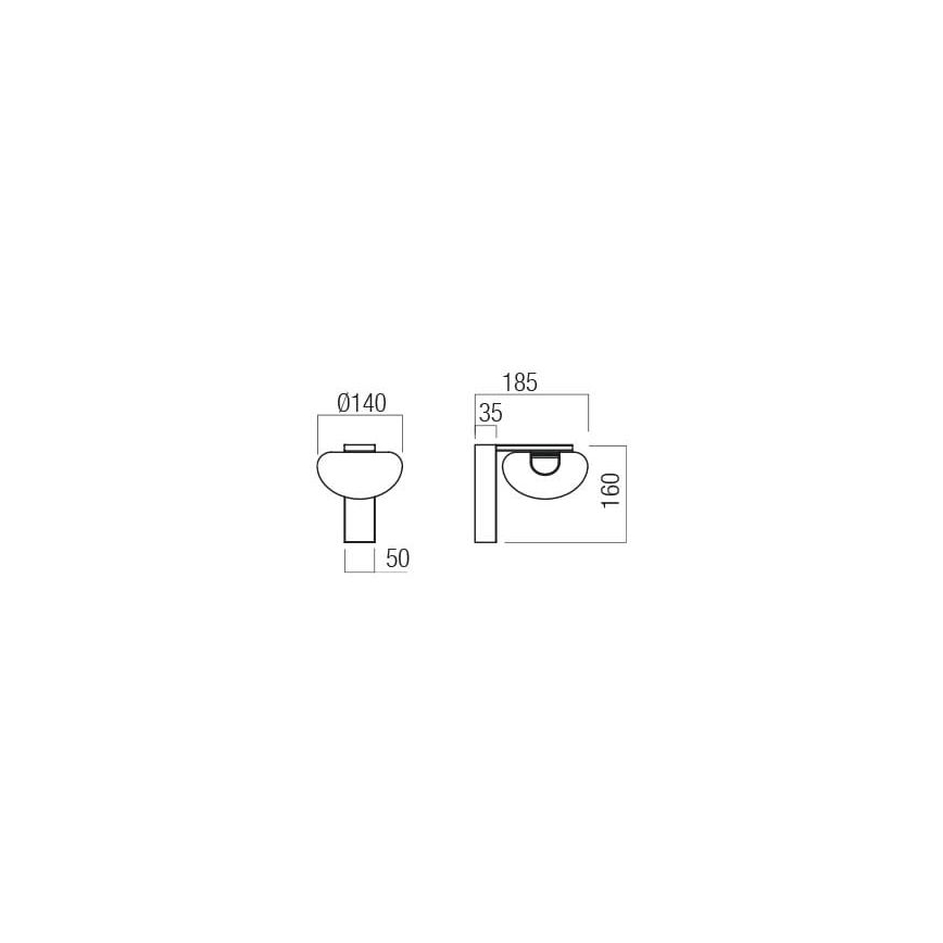 Redo 01-3242 - LED Seinavalgusti SINCLAIR LED/6,5W/230V CRI 93 IP21 must