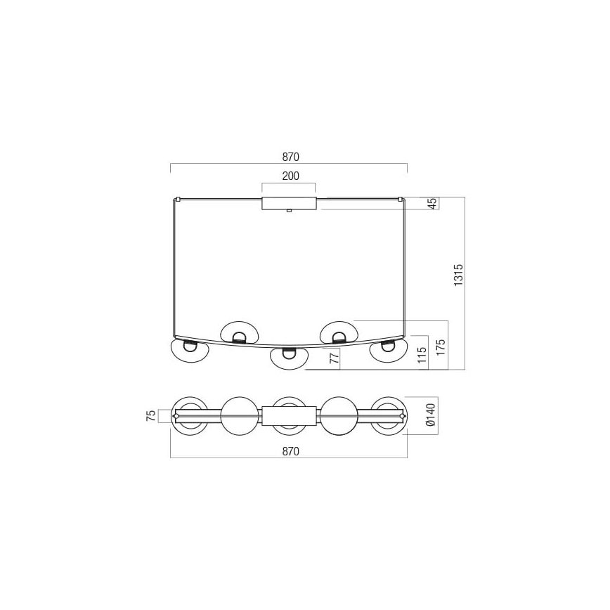 Redo 01-3244 - LED Hämardatav lühter SINCLAIR LED/35W/230V CRI 93 IP21 must