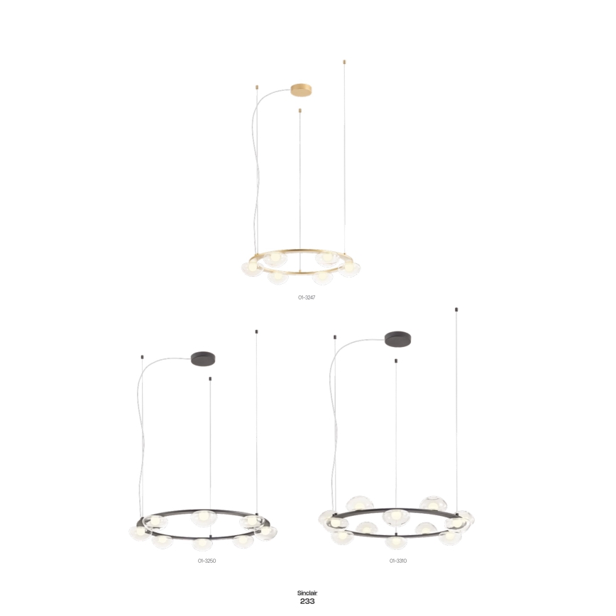 Redo 01-3247- LED Hämardatav lühter SINCLAIR LED/37,2W/230V CRI 93 IP21 kuldne