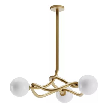 Redo 01-3256 - Varrega lühter CONFUSIO 3xE14/28W/230V, läbimõõt 76 cm, kuldne