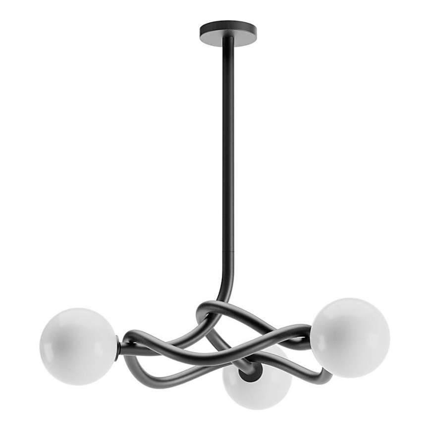 Redo 01-3257 - Laelühter varrega CONFUSIO 3xE14/28W/230V läbimõõt 76 cm must