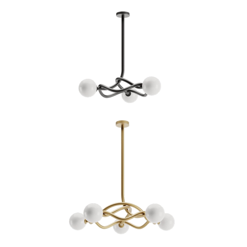 Redo 01-3257 - Laelühter varrega CONFUSIO 3xE14/28W/230V läbimõõt 76 cm must