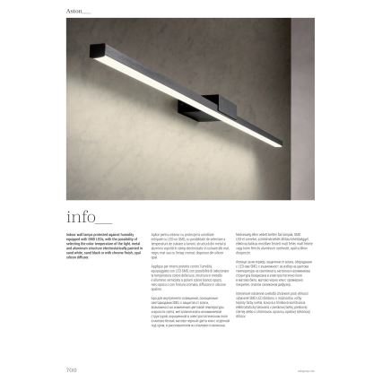 Redo 01-3268 - LED Peeglivalgustus vannituppa ASTON LED/12W/230V 60 cm CRI 90 IP44 valge