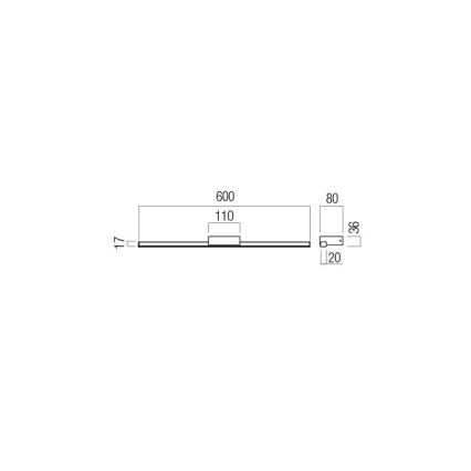 Redo 01-3268 - LED Peeglivalgustus vannituppa ASTON LED/12W/230V 60 cm CRI 90 IP44 valge