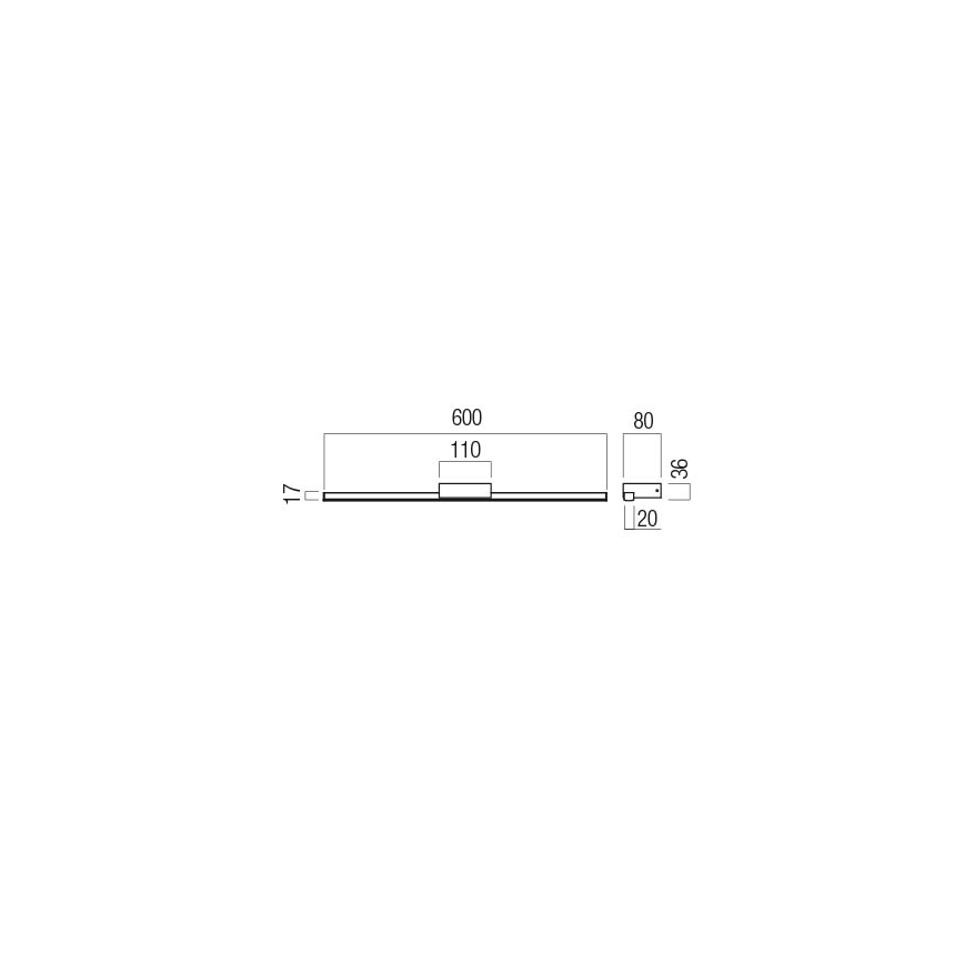 Redo 01-3268 - LED Peeglivalgustus vannituppa ASTON LED/12W/230V 60 cm CRI 90 IP44 valge