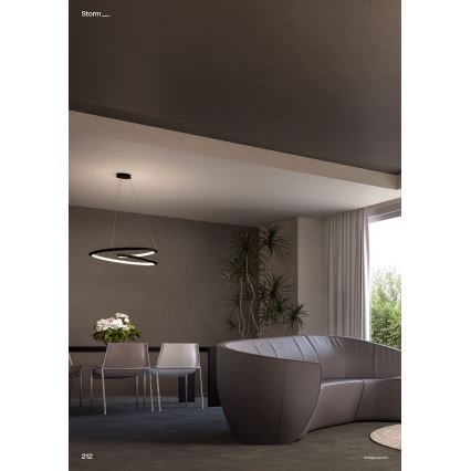 Redo 01-3378 - LED-hämardatav rippvalgusti kaablil STORM LED/60W/230V 3000/4000/6000K CRI 90 läbimõõt 80 cm must
