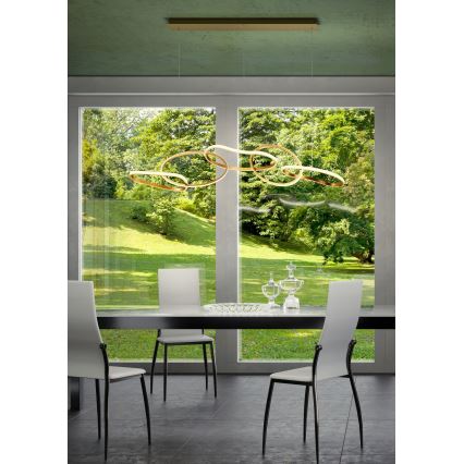 Redo 01-3392 - hämardatav kaabliga riputatav lühter BIAS LED/120W/230V 3000/4500/6500K CRI 90 kuldne