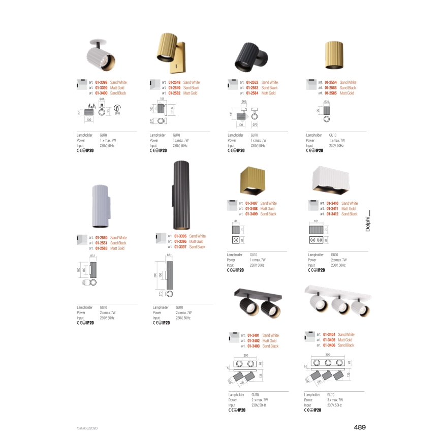 Redo 01-3406 - DELPHI suunatav laevalgusti 3xGU10/7W/230V must