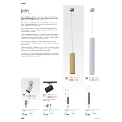 Redo 01-3409 - Suunavalgusti DELPHI 1xGU10/7W/230V must