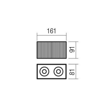 Redo 01-3410 - suunavalgusti DELPHI 2xGU10/7W/230V 16,1x8,1 cm valge