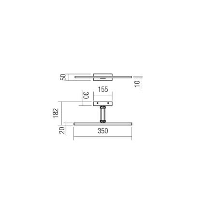 Redo 01-3460 - LED Pildivalgusti LINEAR LED/8W/230V 35 cm CRI 92 valge