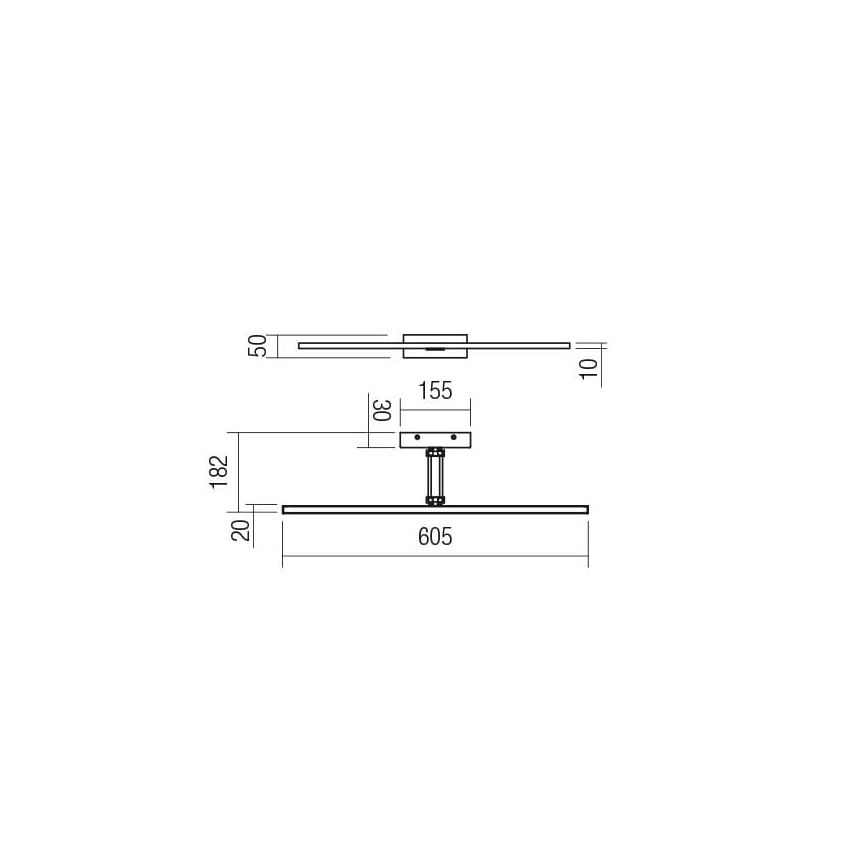 Redo 01-3463 - LED Pildivalgusti LINEAR LED/8W/230V 60,5 cm CRI 92 must
