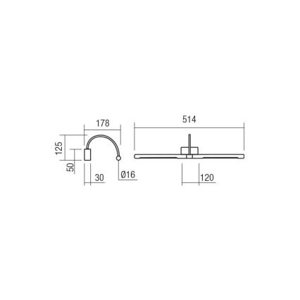 Redo 01-3466 - LED Pildivalgusti KENDO LED/11W/230V 51,4 cm CRI 92 valge