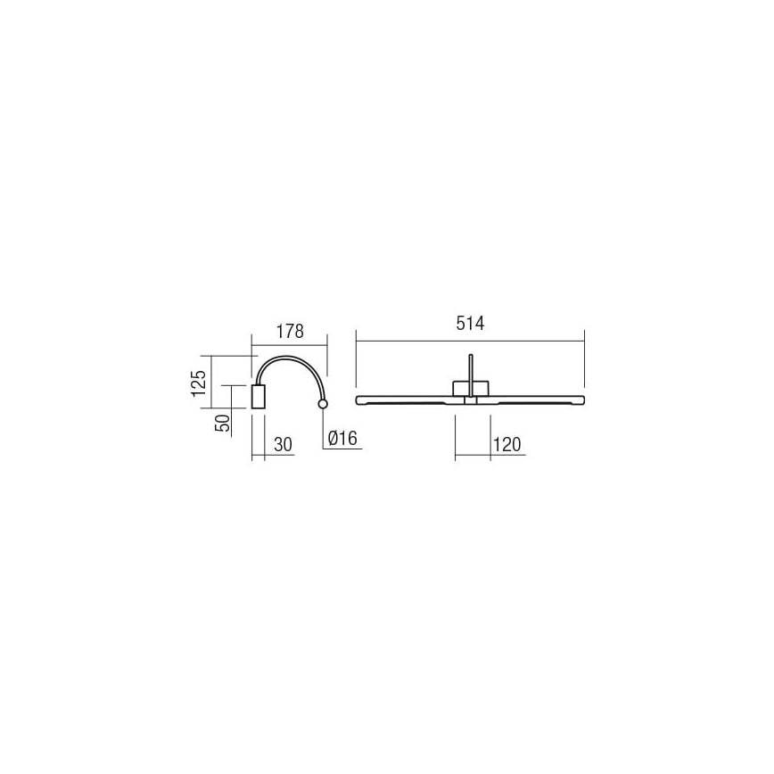 Redo 01-3467 - LED Pildivalgusti KENDO LED/11W/230V 51,4 cm CRI 92 must