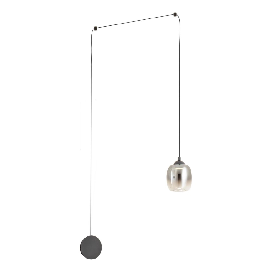 Redo 01-3484 - LED-seinalamp KHADI LED/6W/230V CRI 90, läbimõõt 12 cm, must/suitsuhall