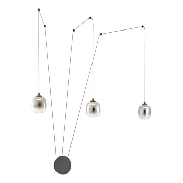 Redo 01-3485 - Hämardatav LED-seinavalgusti KHADI 3xLED/5,5W/230V CRI 90 läbimõõt 12 cm must/suitsune