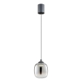 Redo 01-3486 - LED rippvalgusti kaablil KHADI LED/6W/230V CRI 90 läbimõõt 12 cm must/suitsune