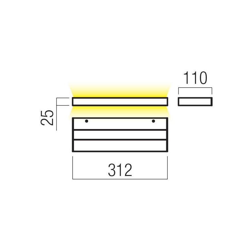 Redo 01-3552 - LED Seinavalgusti SEED LED/15W/230V valge