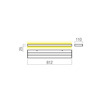 Redo 01-3554 - LED Seinavalgusti SEED LED/30W/230V valge