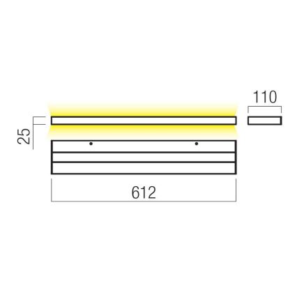 Redo 01-3555 - LED Seinavalgusti SEED LED/30W/230V must