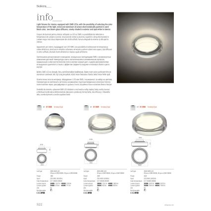 Redo 01-3588 - LED Laevalgusti SOLERA LED/18W/230V d. 25 cm CRI 93 3000/4000K hall
