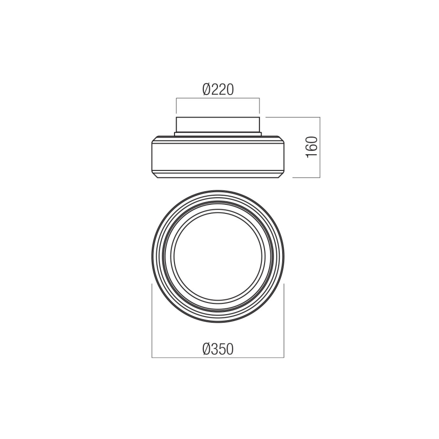 Redo 01-3589 - LED Laevalgusti SOLERA LED/24W/230V d. 35 cm CRI 93 3000/4000K hall